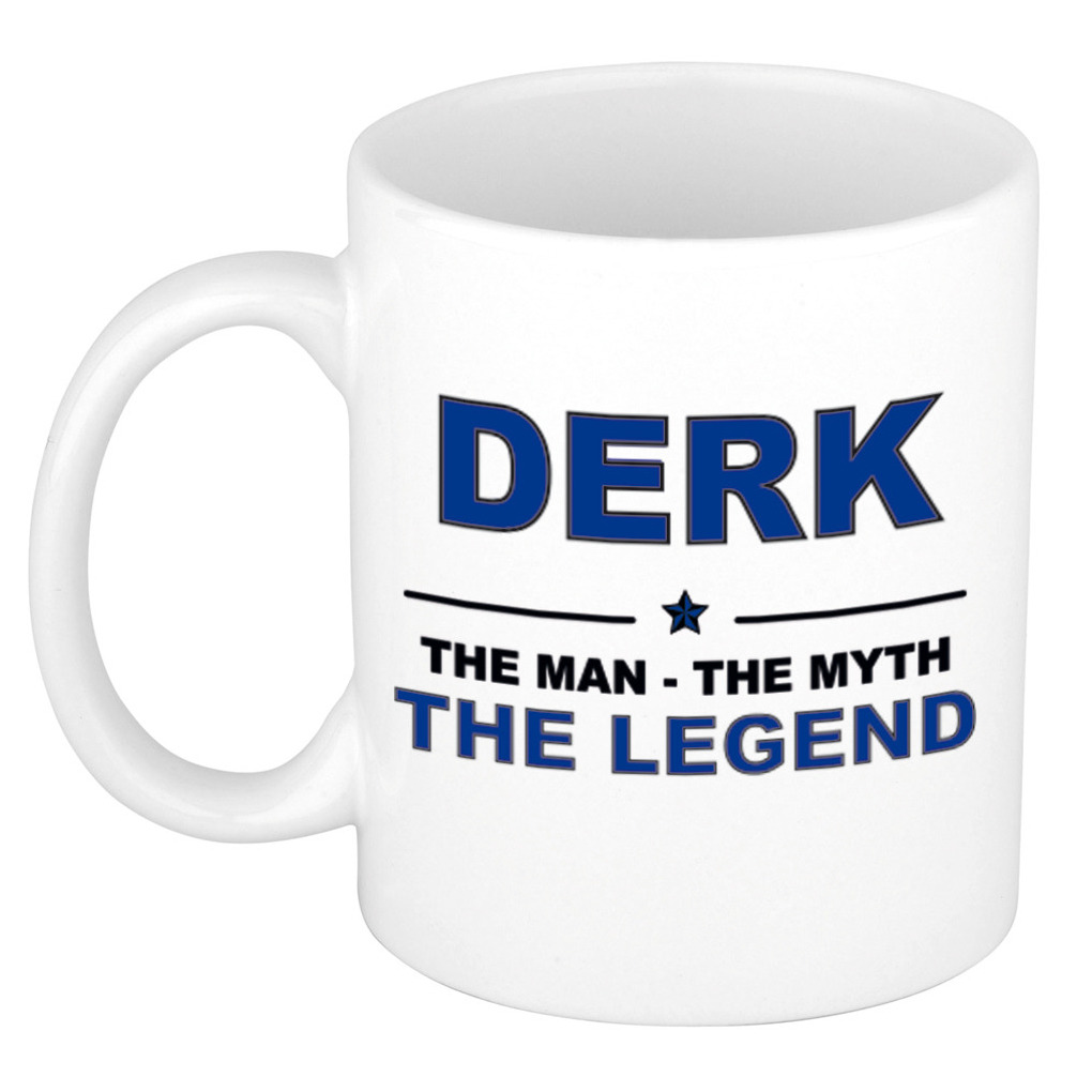 Derk The man, The myth the legend collega kado mokken-bekers 300 ml