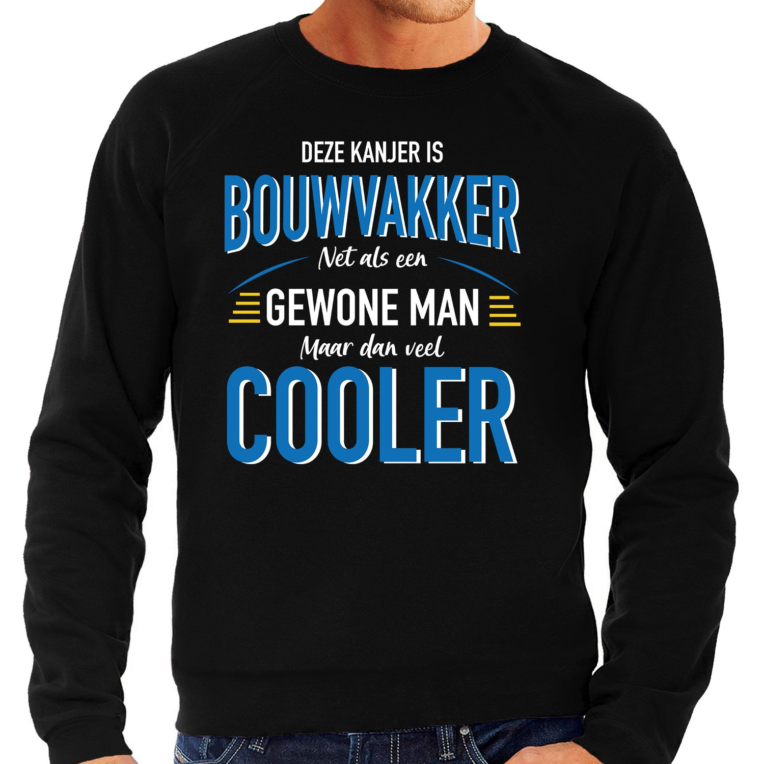 Deze kanjer is Bouwvakker cadeau sweater zwart voor heren