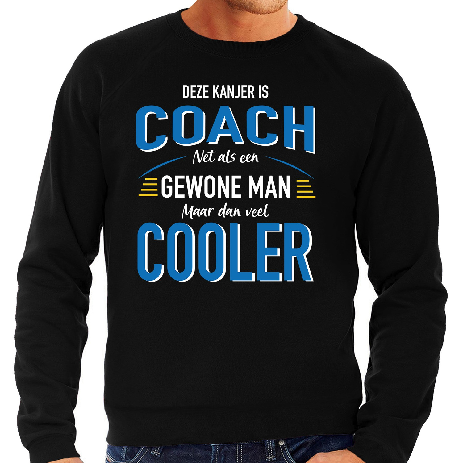 Deze kanjer is Coach cadeau sweater zwart voor heren