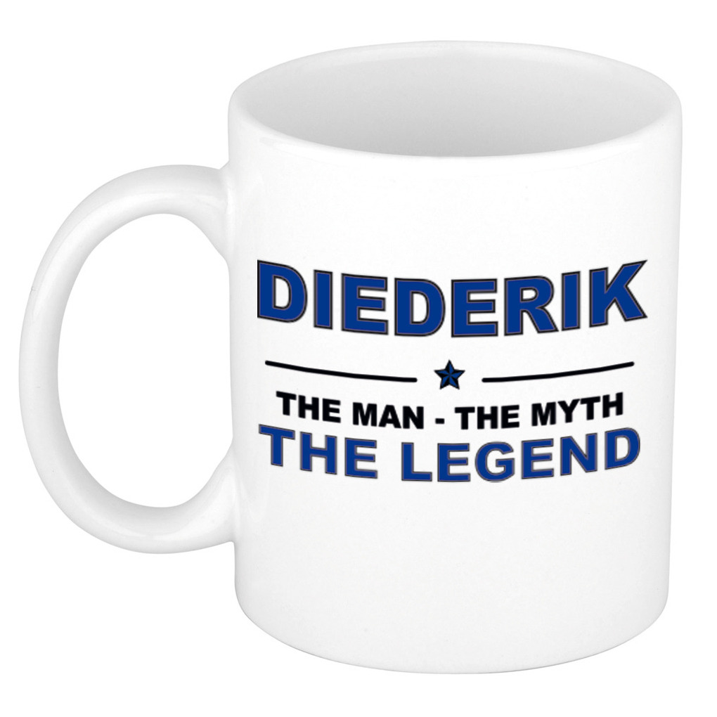 Diederik The man, The myth the legend collega kado mokken-bekers 300 ml