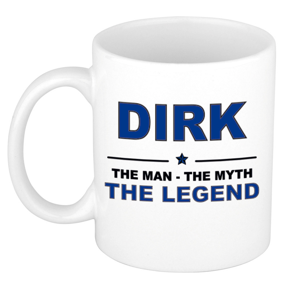 Dirk The man, The myth the legend collega kado mokken-bekers 300 ml