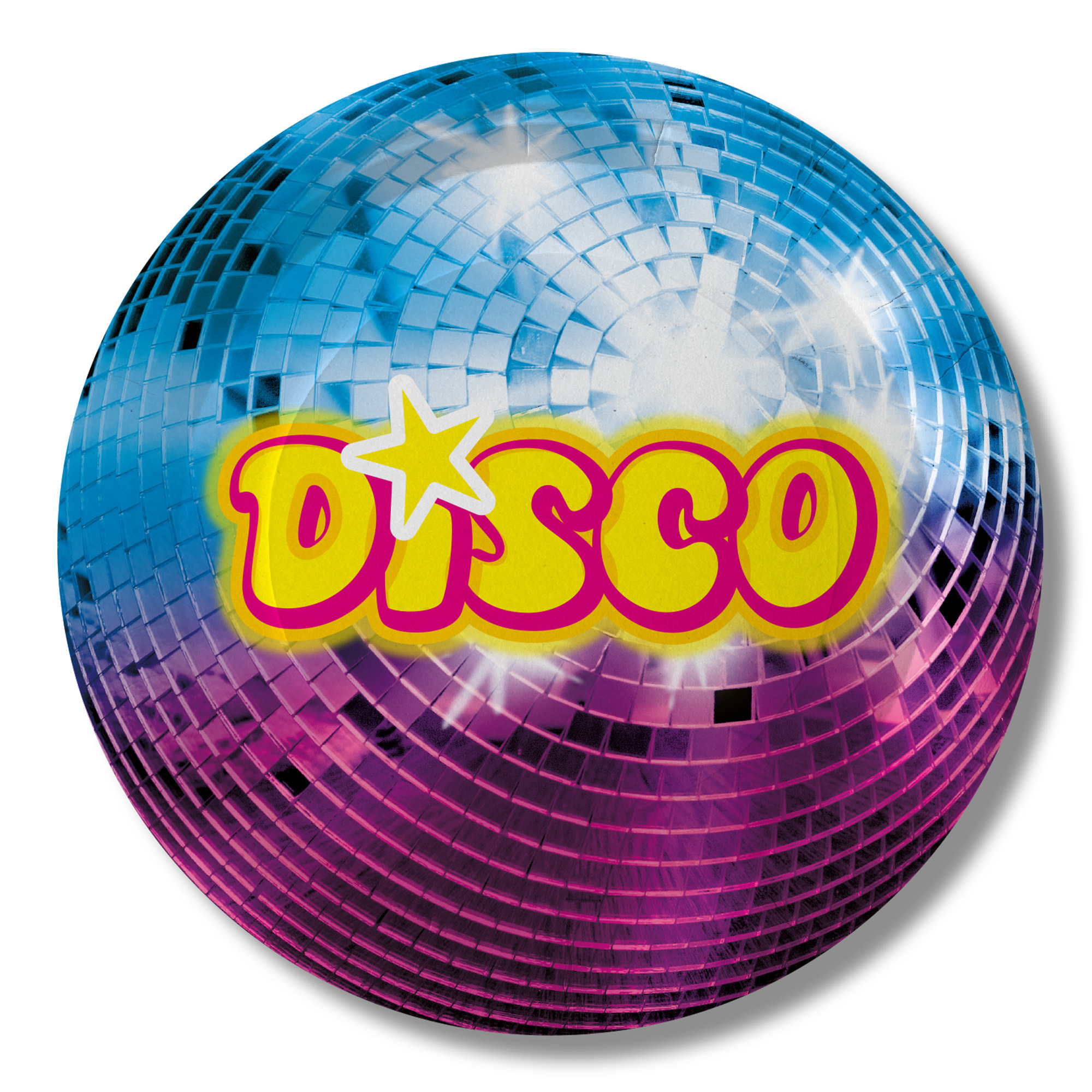 Disco feest wegwerpbordjes 10x D23 cm jaren 80-disco themafeest
