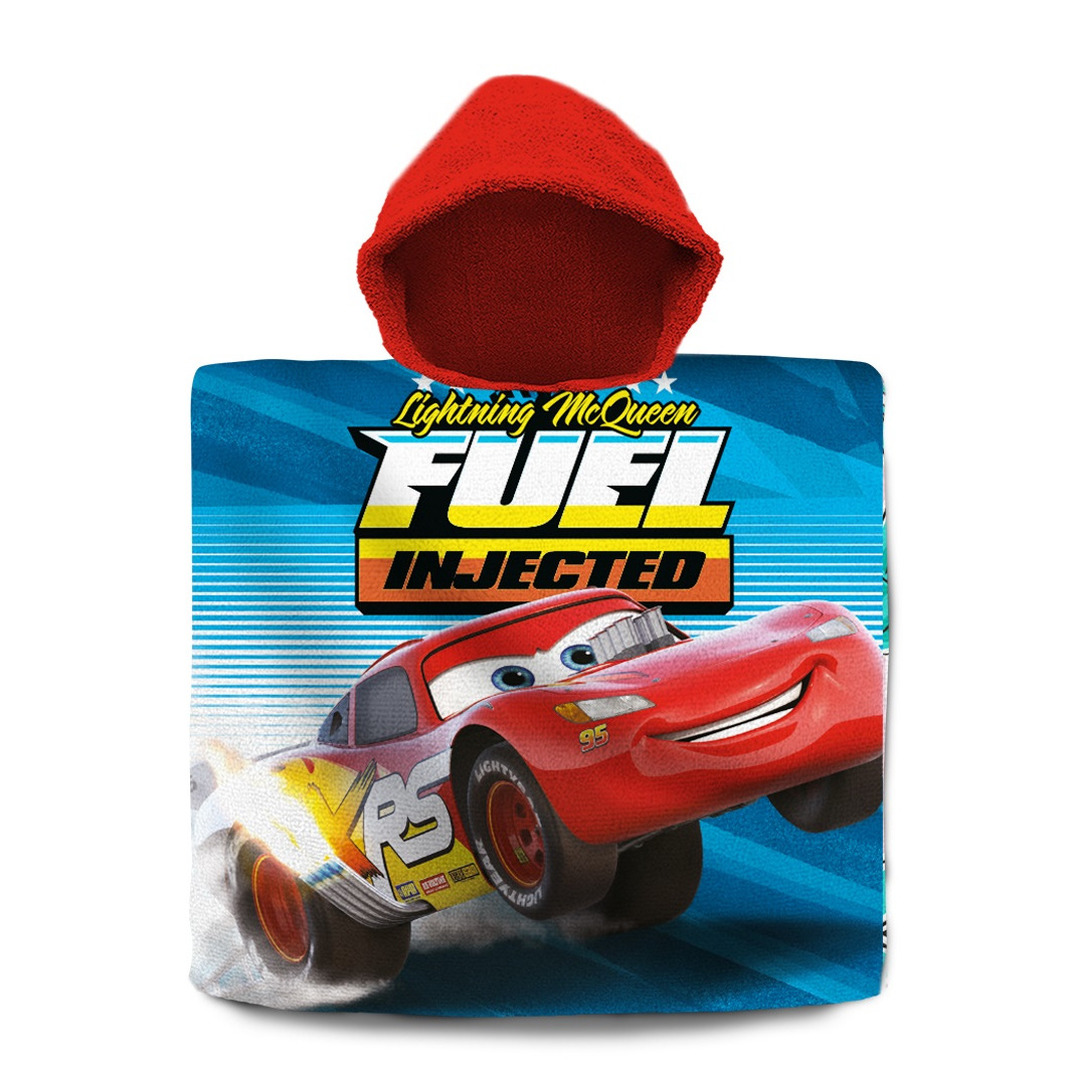 Disney Cars badcape-poncho Fuel Injected met rode capuchon voor kinderen