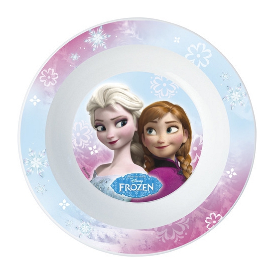 Disney Frozen thema diep ontbijt bordje van kunststof 16 cm
