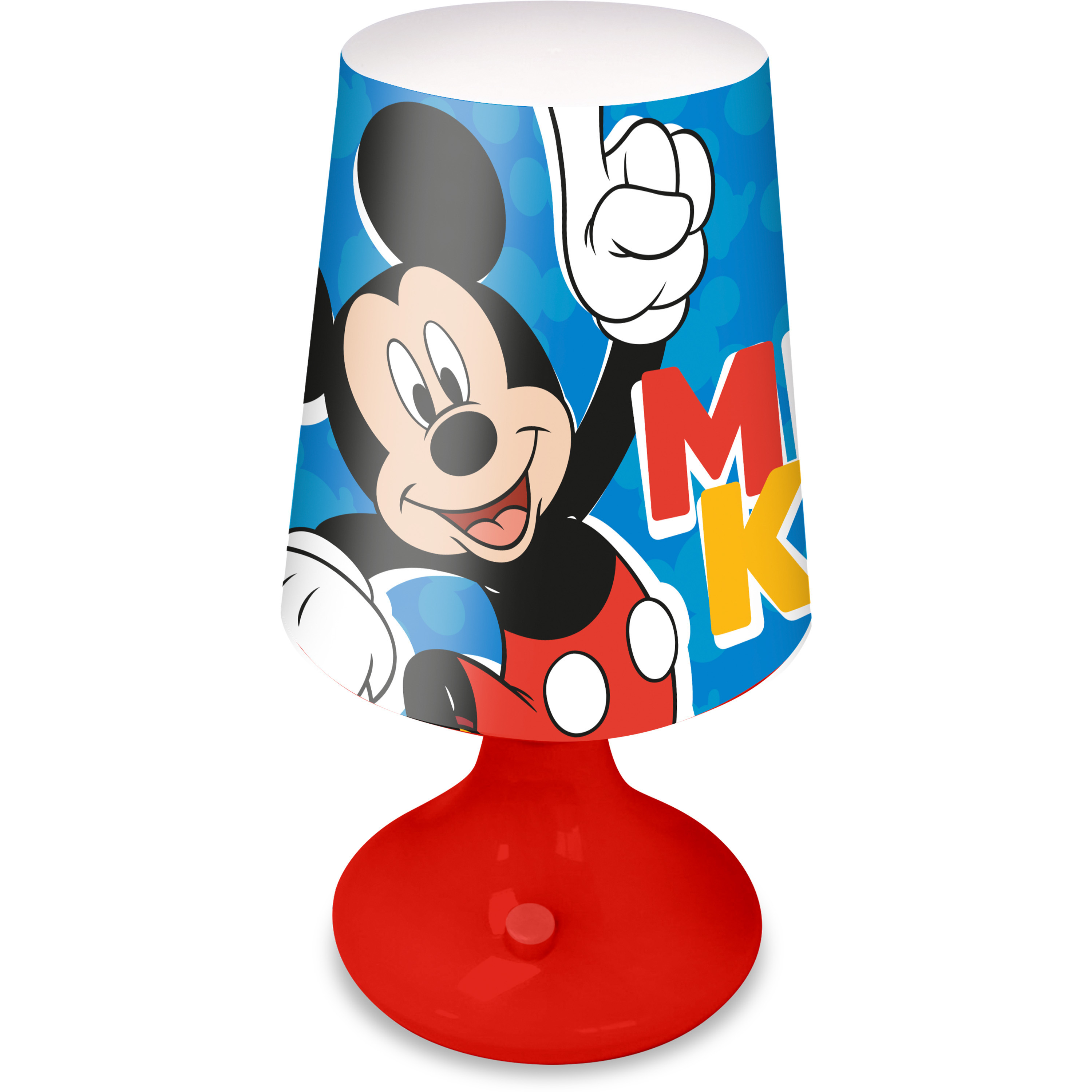 Disney Mickey Mouse tafellamp-bureaulamp-nachtlamp voor kinderen rood kunststof 18 x 9 cm