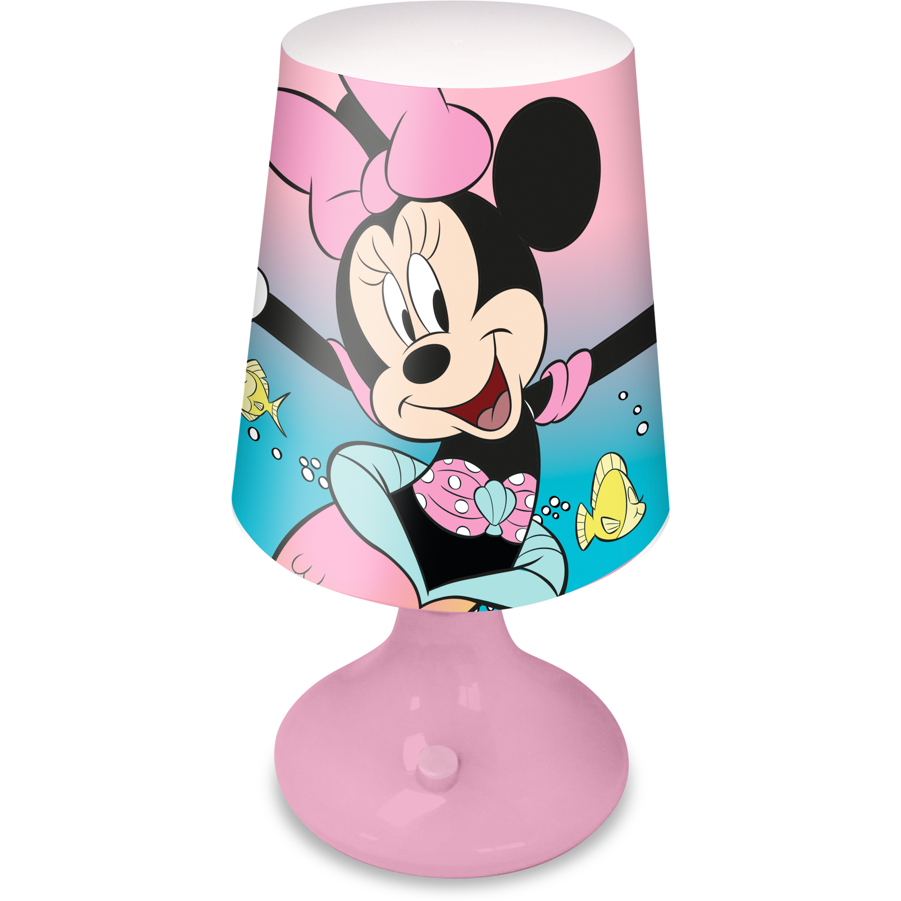 Disney Minnie Mouse tafellamp/bureaulamp/nachtlamp voor kinderen - roze - kunststof - 18 x 9 cm