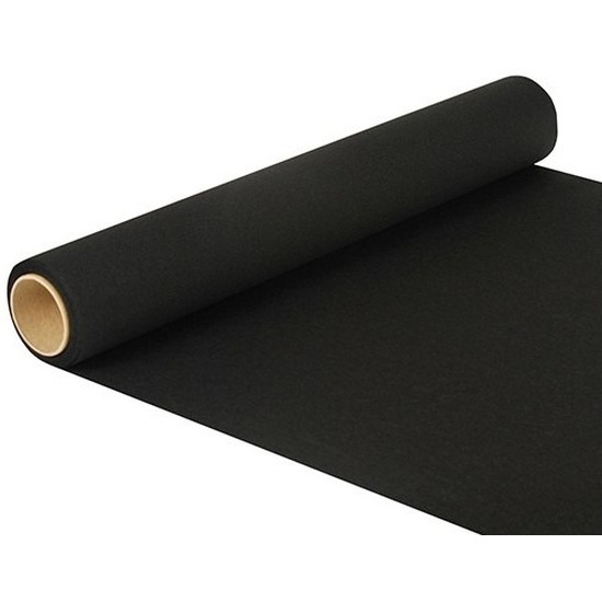 Duni tafelloper papier zwart 480 x 40 cm