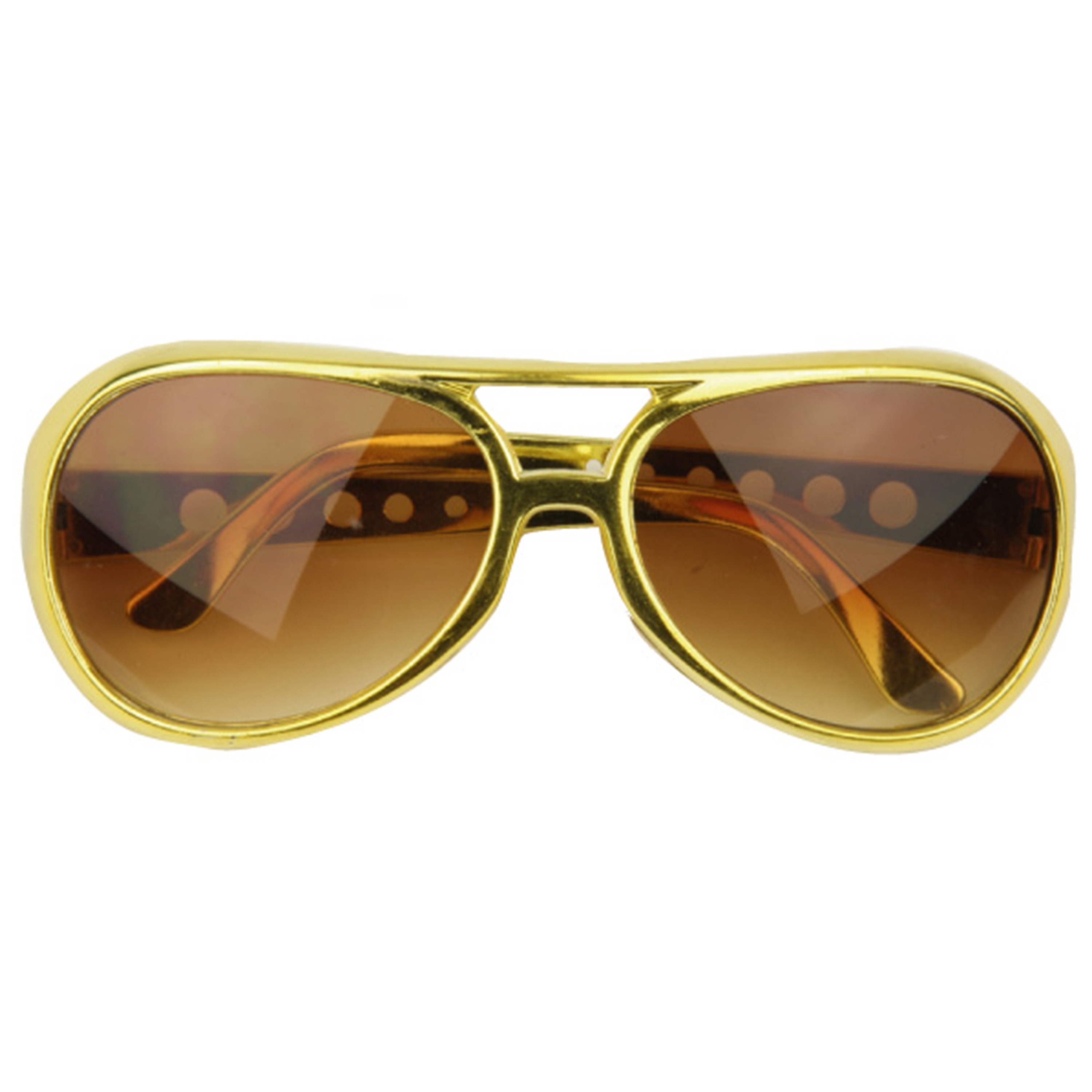 Elvis model verkleed zonnebril goud