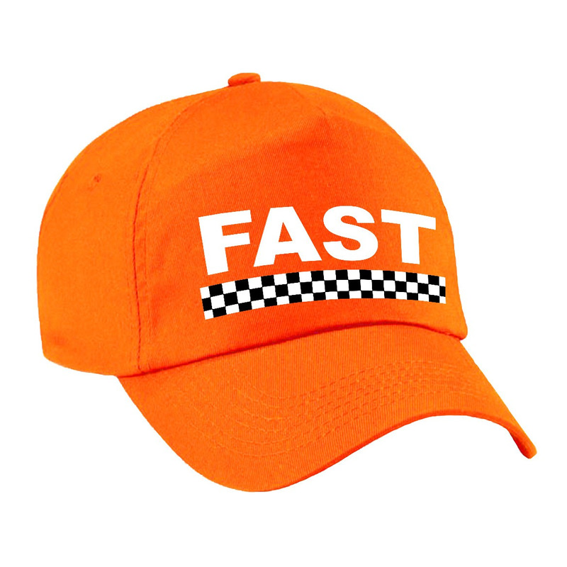 Fast - finish vlag verkleed pet oranje voor kinderen