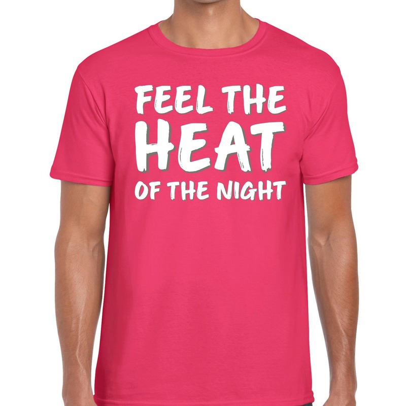 Feel te heat of the night t-shirt roze heren