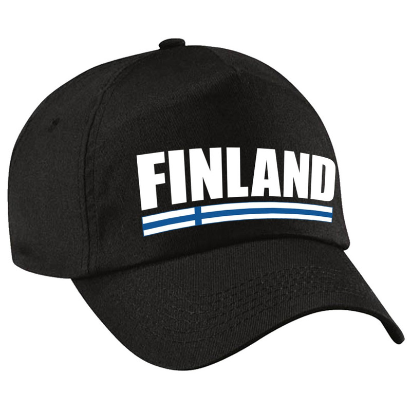 Finland supporter pet-cap zwart kinderen