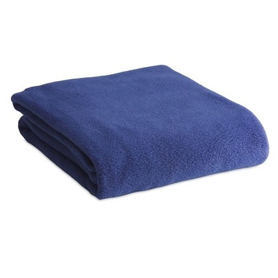 Fleece deken-plaid blauw 120 x 150 cm