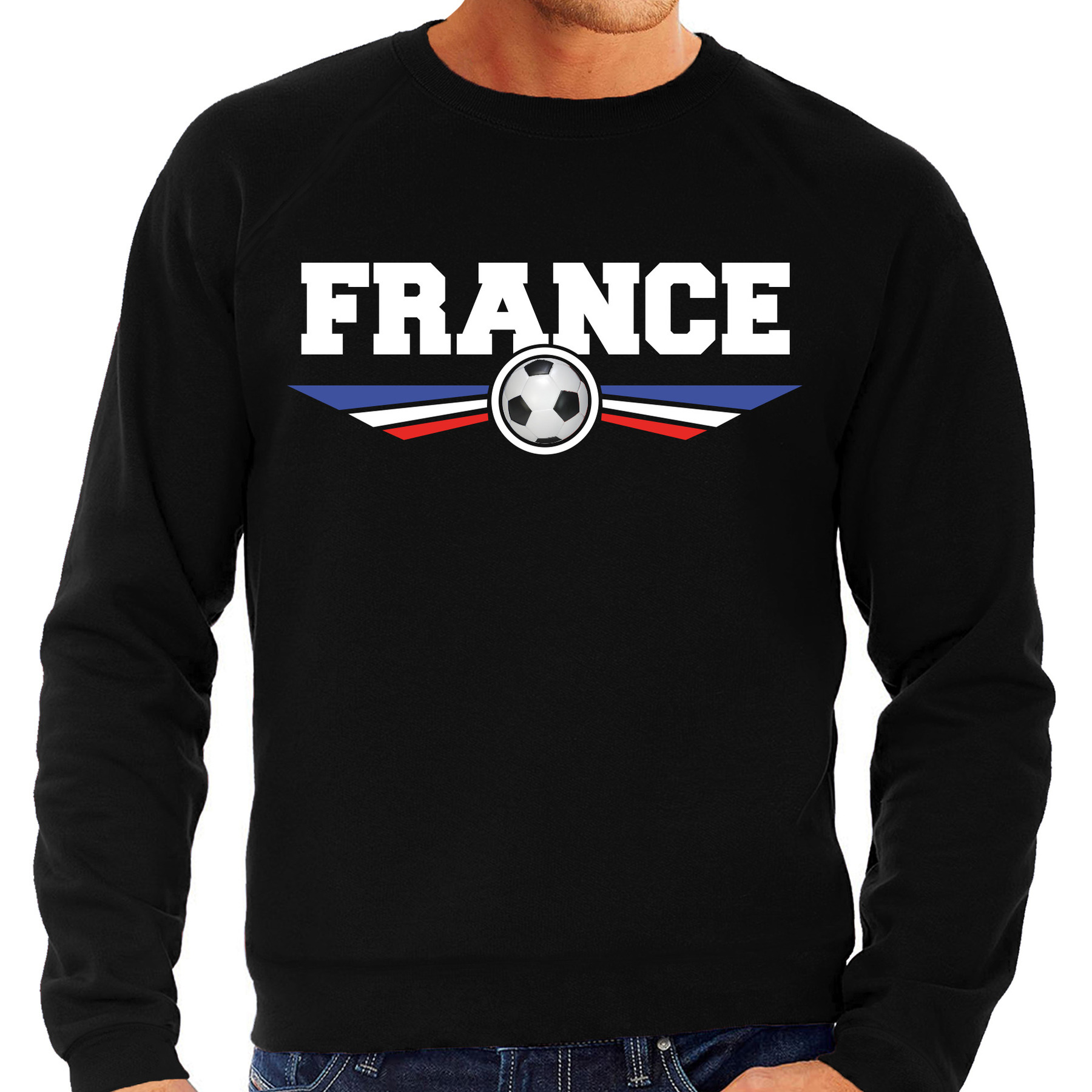 Frankrijk-France landen-voetbal sweater zwart heren