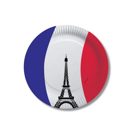 Frankrijk vlag wegwerp bordjes 10x stuks