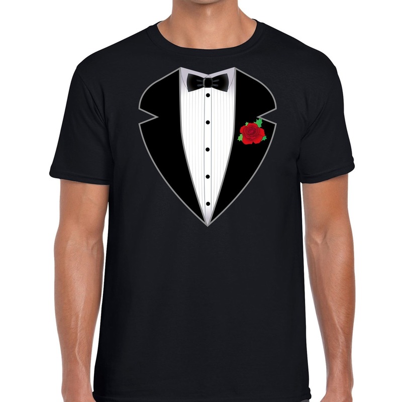 Gangster-maffia pak kostuum t-shirt zwart voor heren