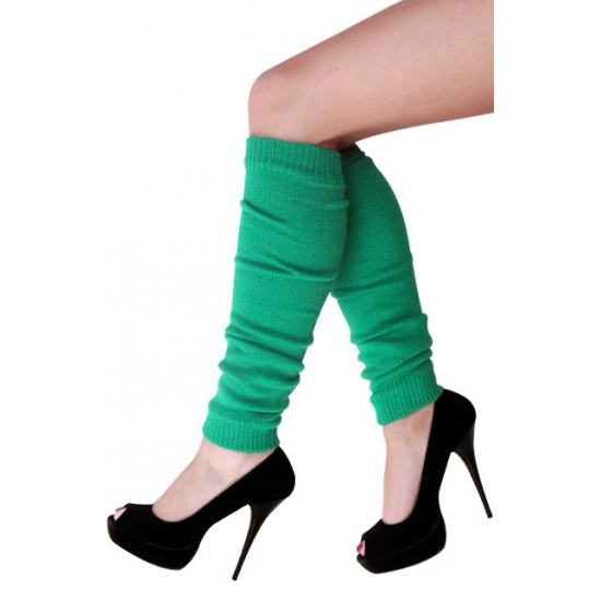 Gekleurde groene sokken-beenwarmers