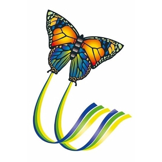 Gekleurde vlieger voor kinderen vlinder