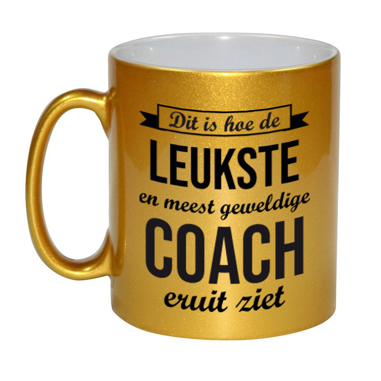 Gouden leukste en meest geweldige coach cadeau koffiemok-theebeker 330 ml