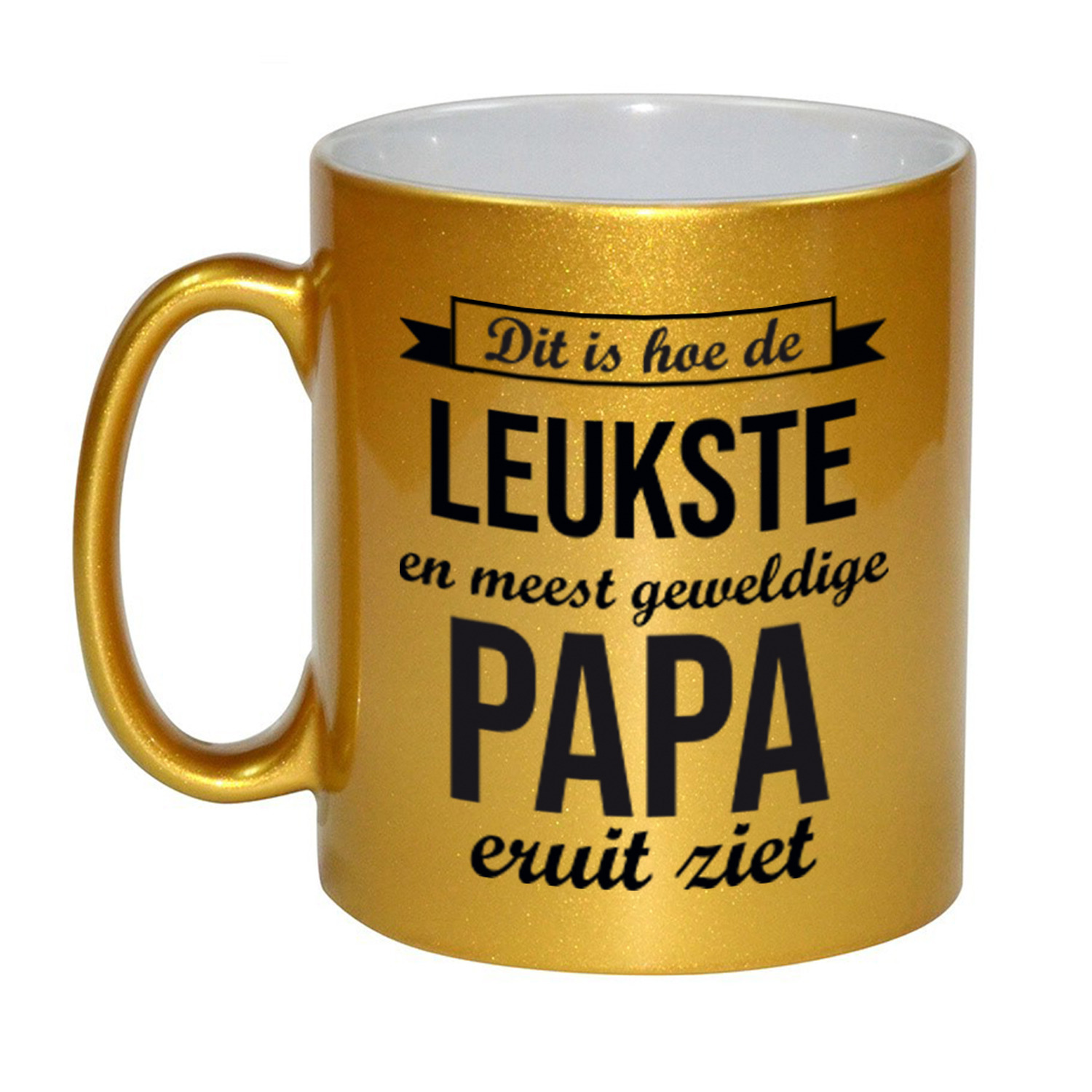 Gouden leukste en meest geweldige papa cadeau koffiemok-theebeker 330 ml