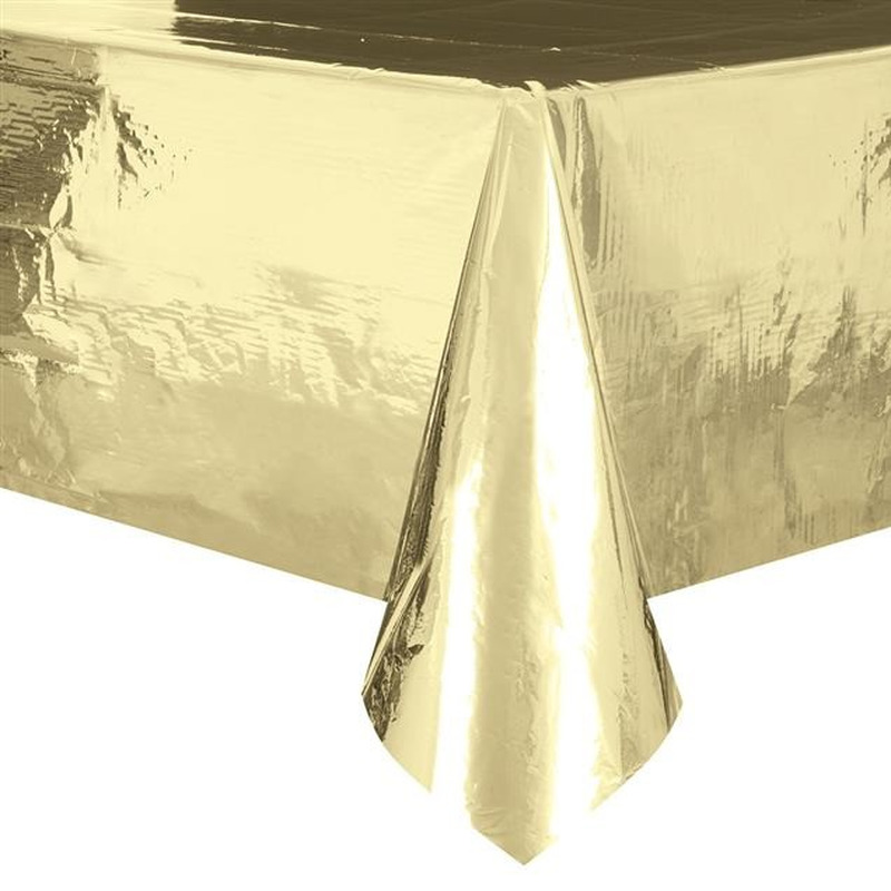 Gouden tafelkleed-tafellaken 137 x 274 cm folie