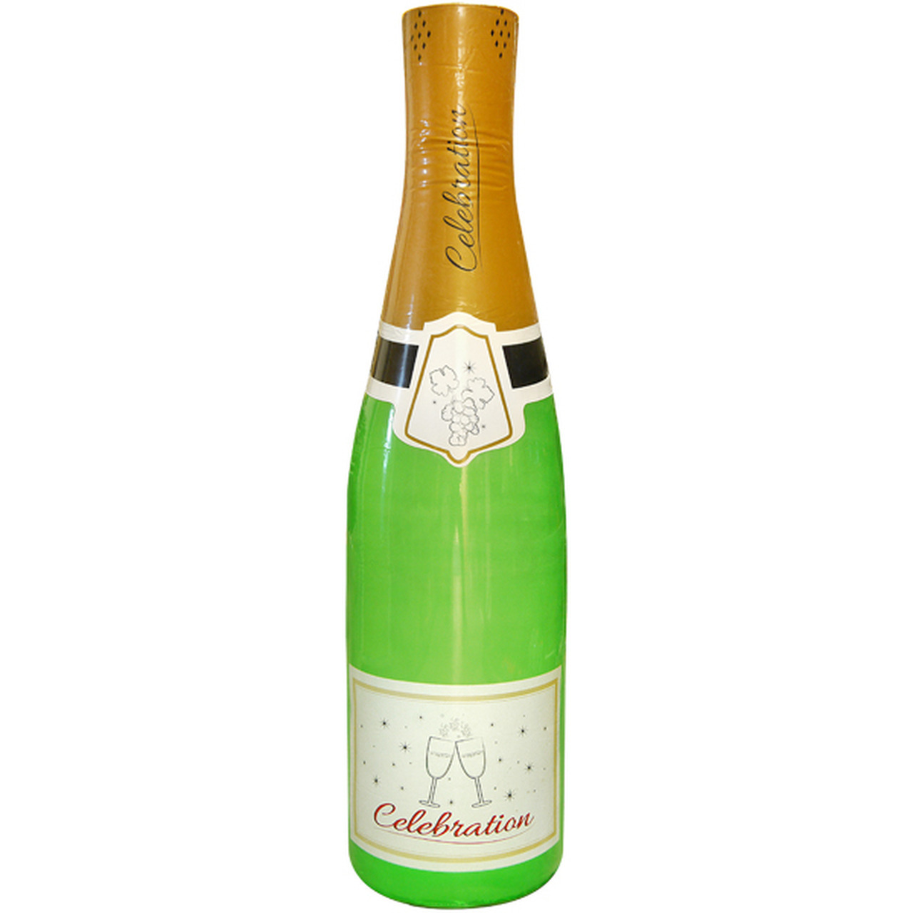 Grote opblaasbare champagne fles Oud en Nieuw accessoires-decoratie 180 cm