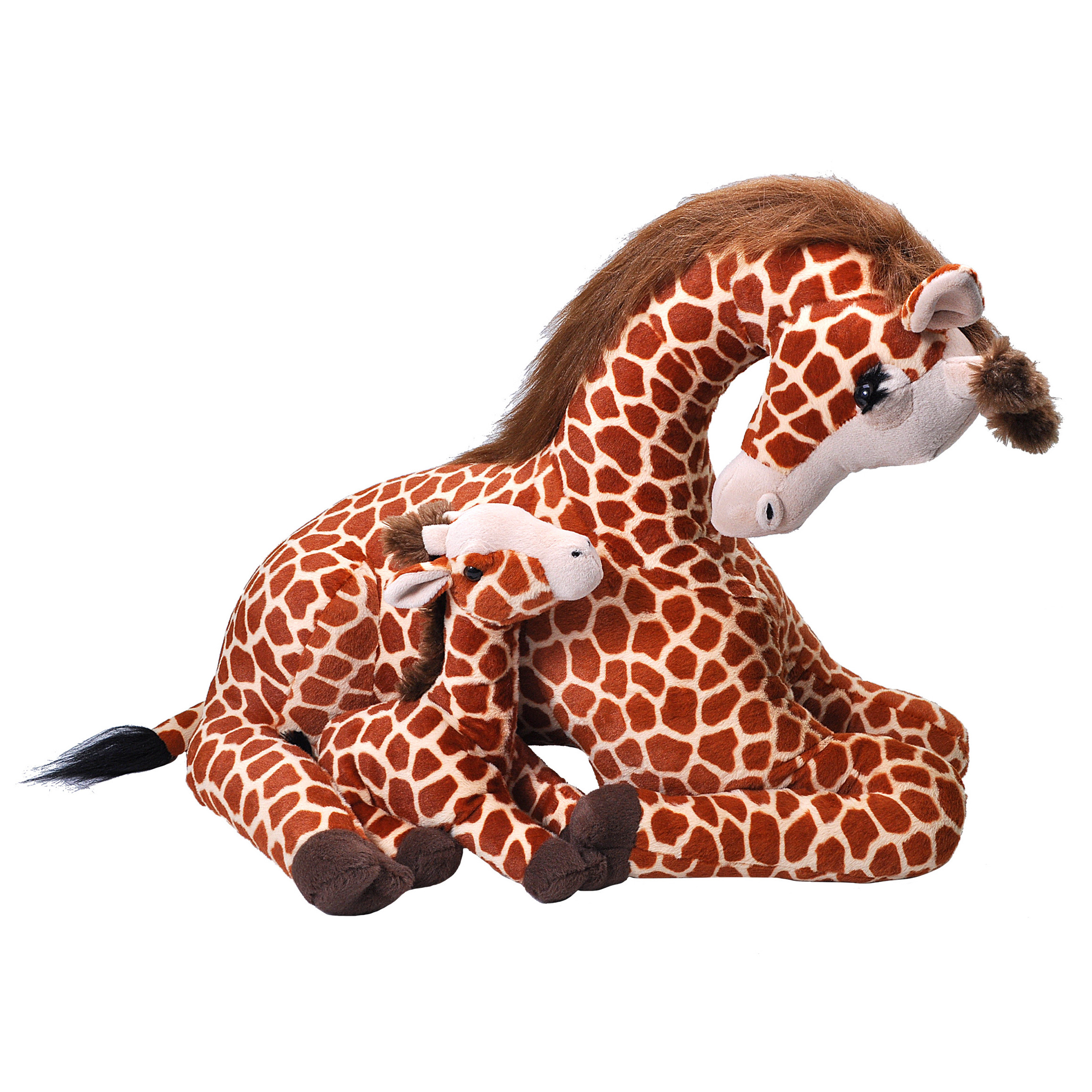 Grote Pluche knuffel dieren familie giraffe 60 cm