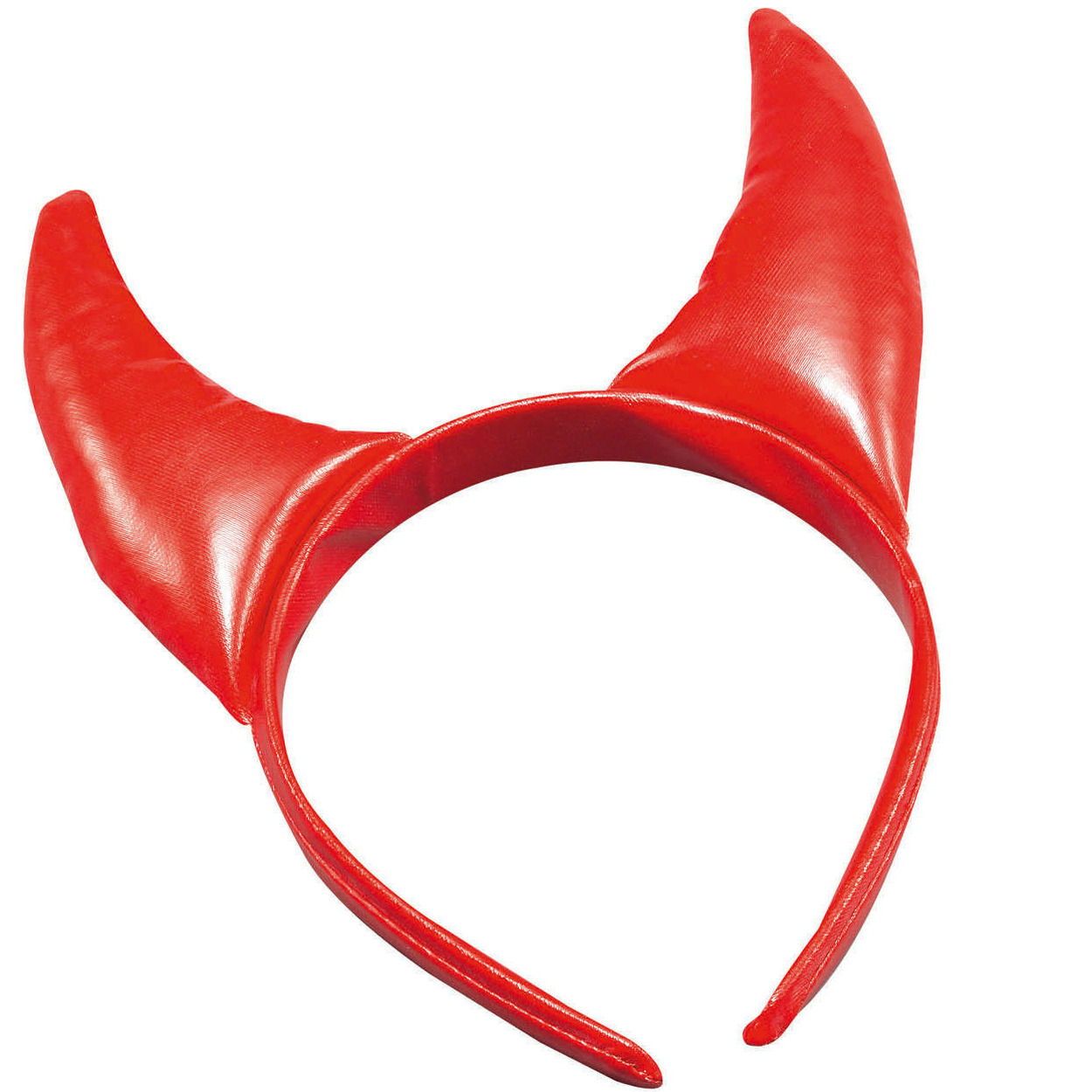 Halloween diadeem - duivel hoorntjes - rood - vinyl - tiara/haarband
