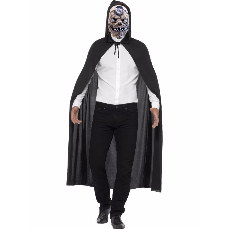 Halloween verkleed cape met mad doctor masker