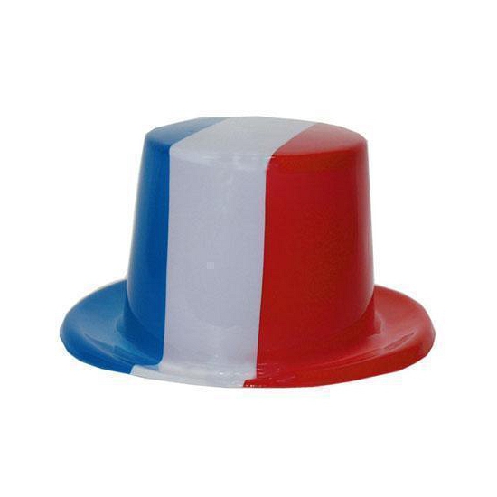 Hoge hoed van vlag Frankrijk