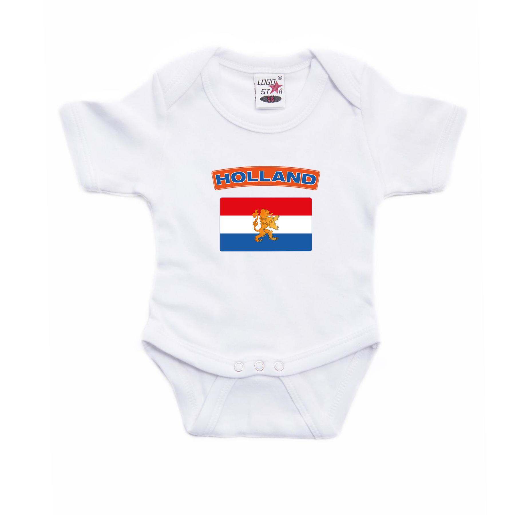Holland romper met vlag Nederland wit voor babys