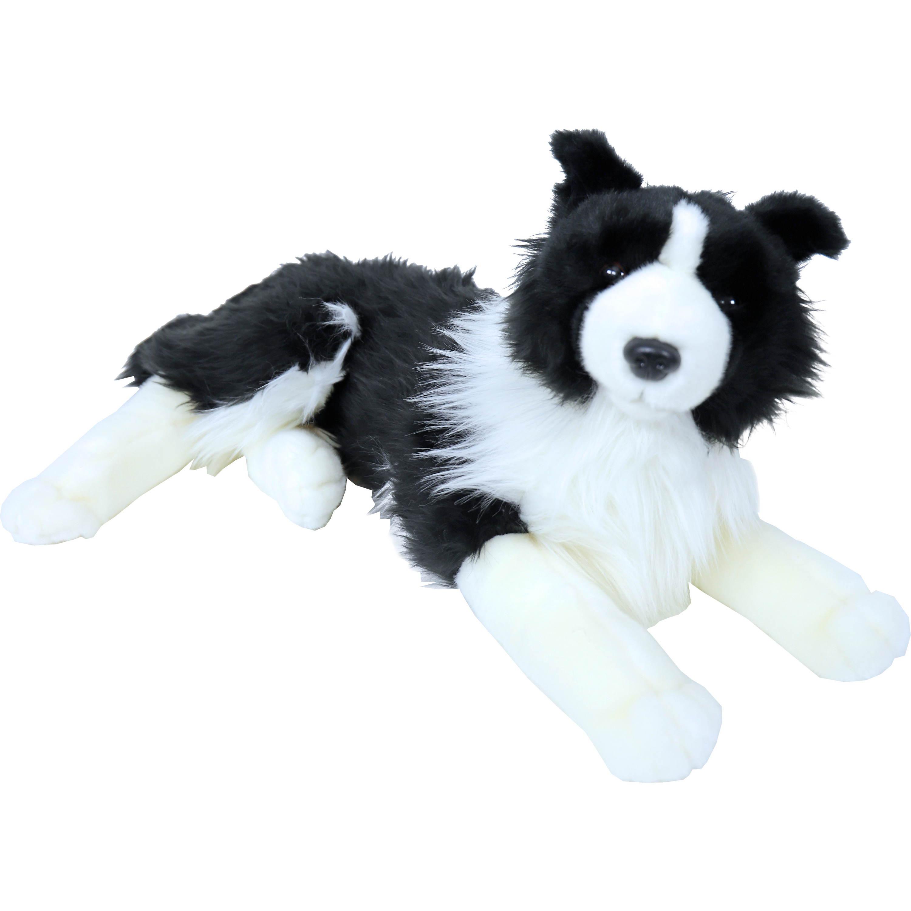Honden speelgoed artikelen Border Collie knuffelbeest zwart-wit 53 cm