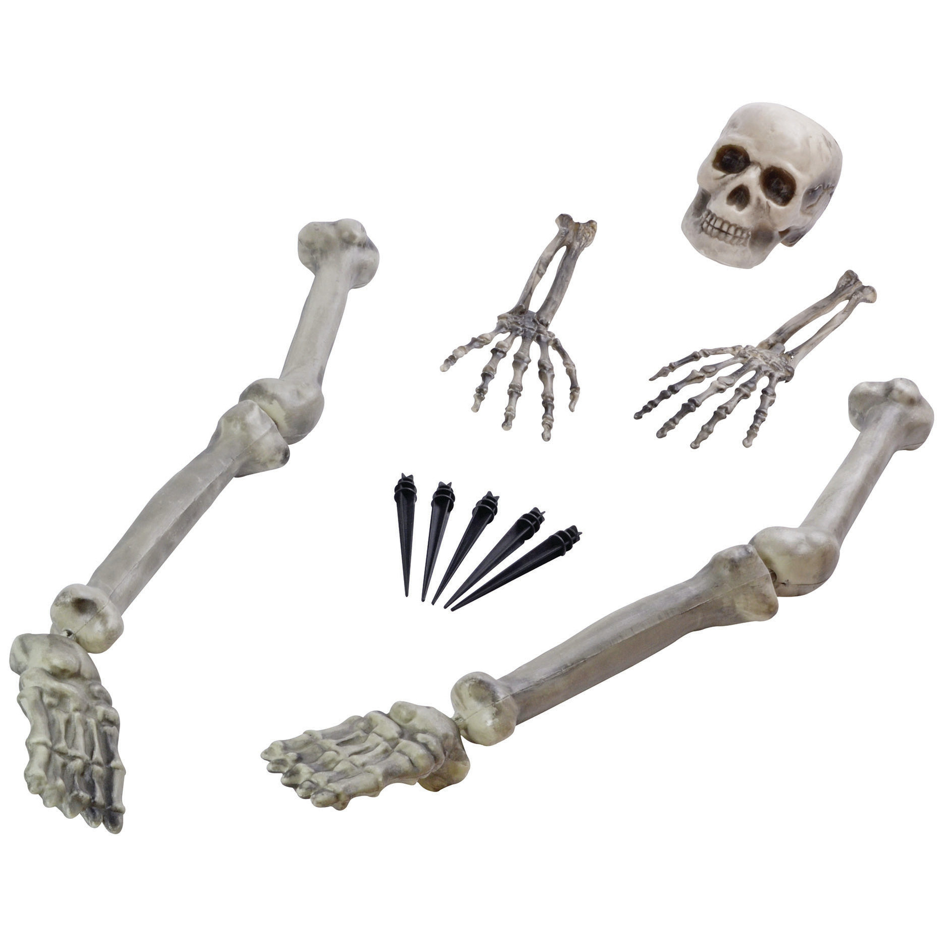 Horror thema kerkhof decoratie skelet-botten set