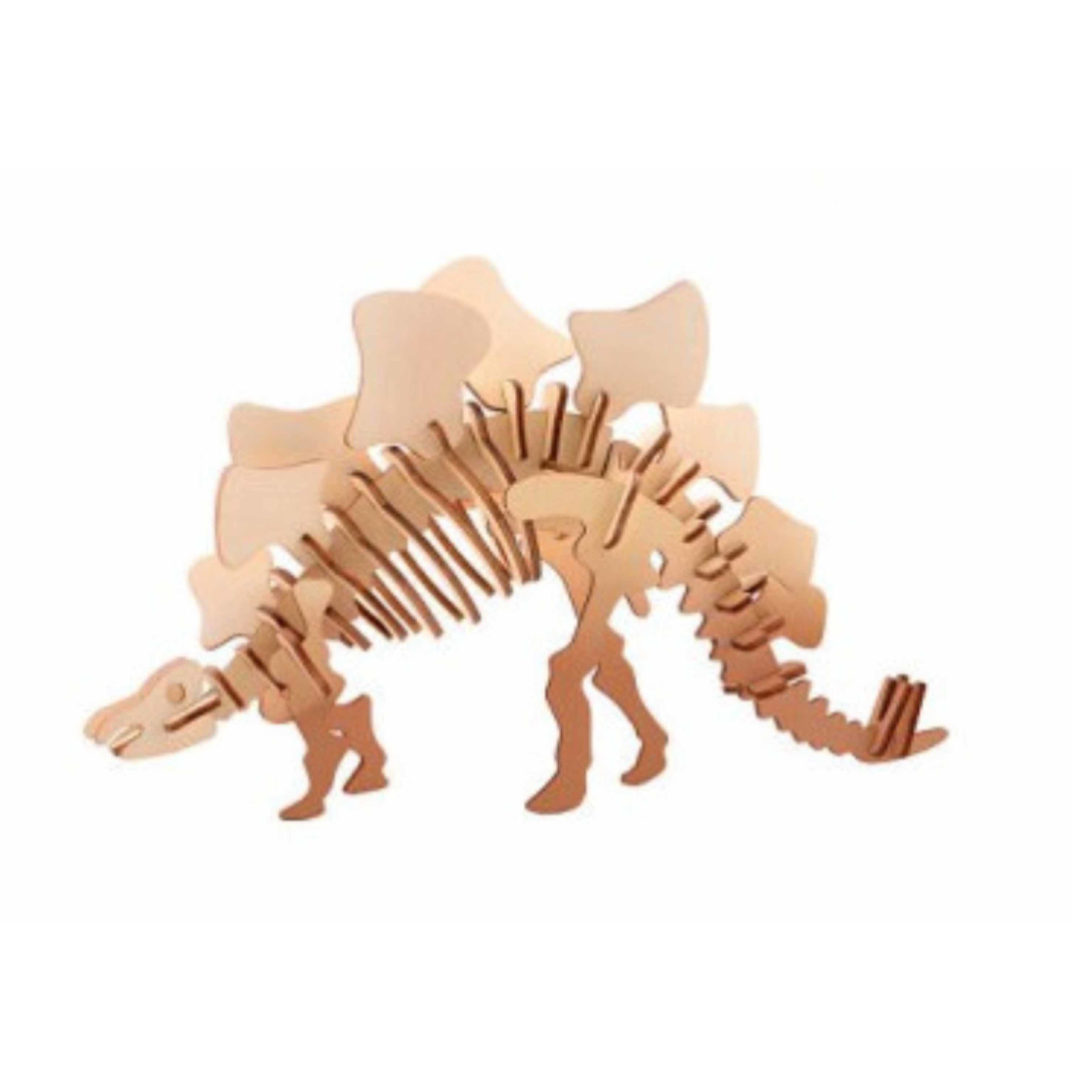 Houten 3D puzzel dinosaurus Stegosaurus 21 cm