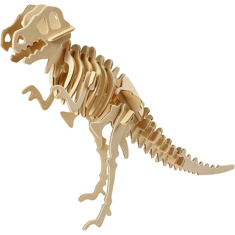 Houten dinosaurus/dinosaurier 3D puzzel