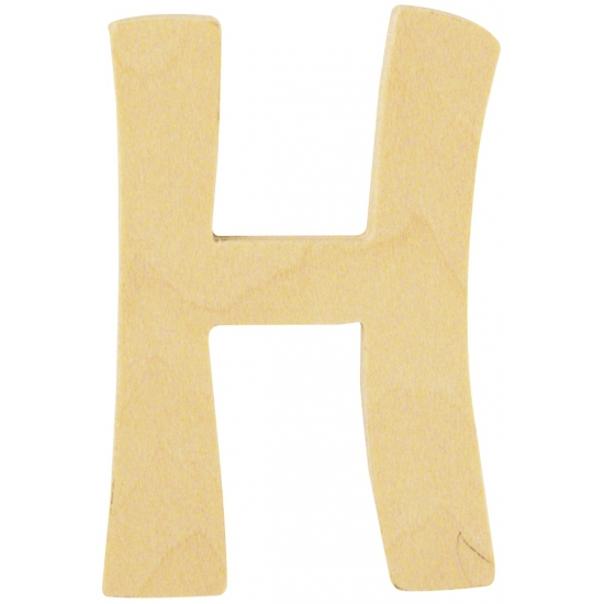 Houten namen letter H 6 cm