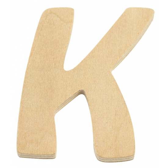 Houten namen letter K 6 cm