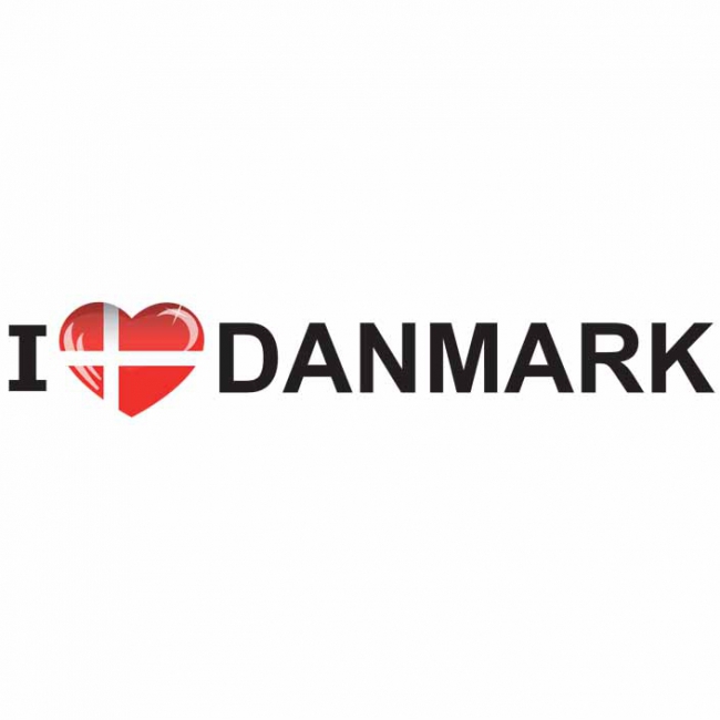 I Love Denmark stickers
