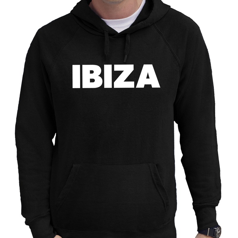 Ibiza party-hippie eiland hoodie zwart heren
