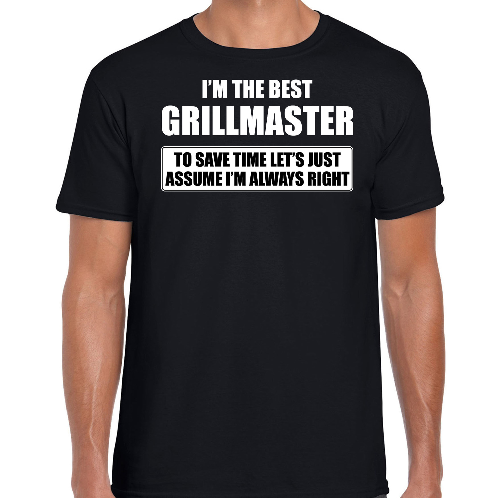 I'm the best grillmaster t-shirt zwart heren De beste barbecue chef cadeau
