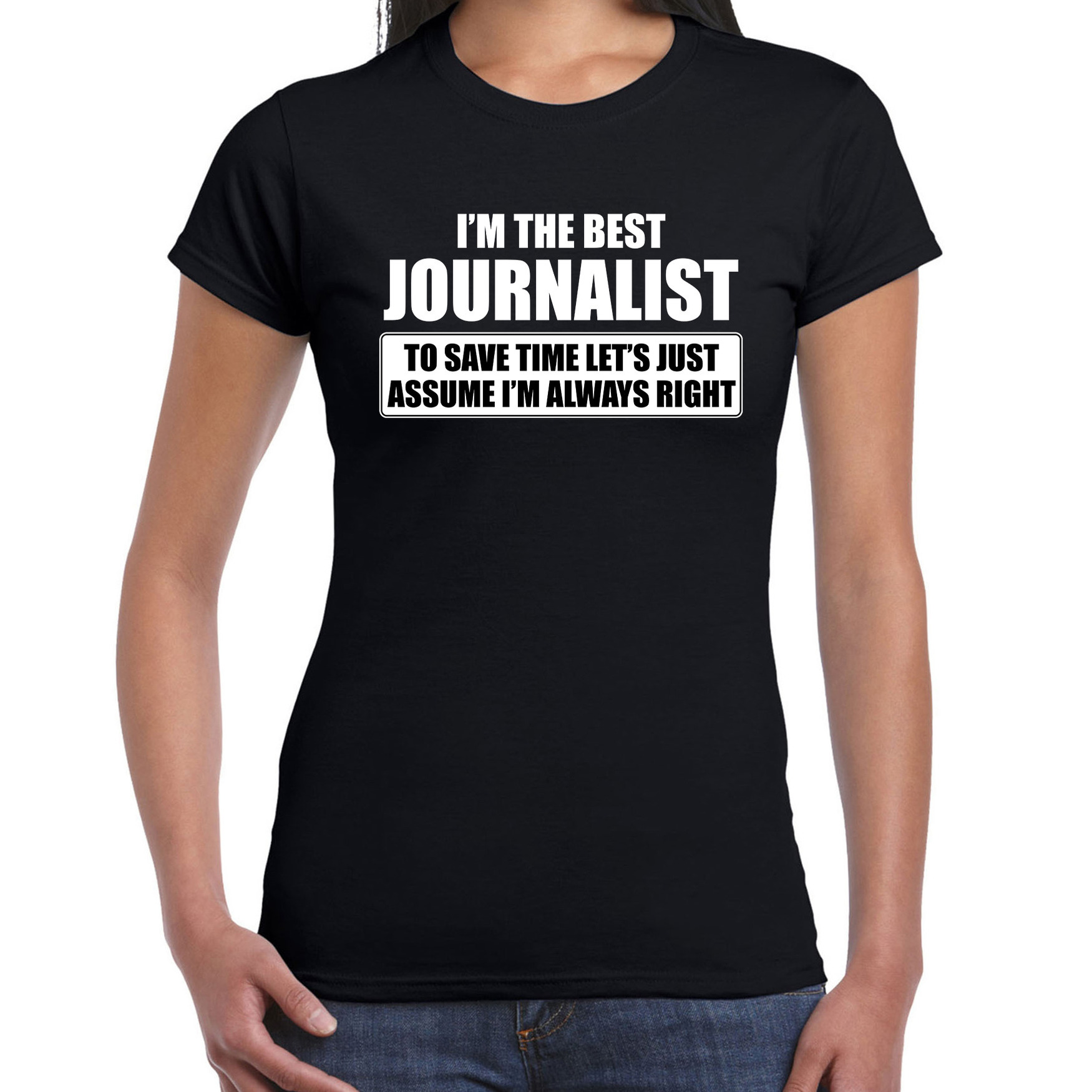 I'm the best journalist t-shirt zwart dames De beste journalist cadeau