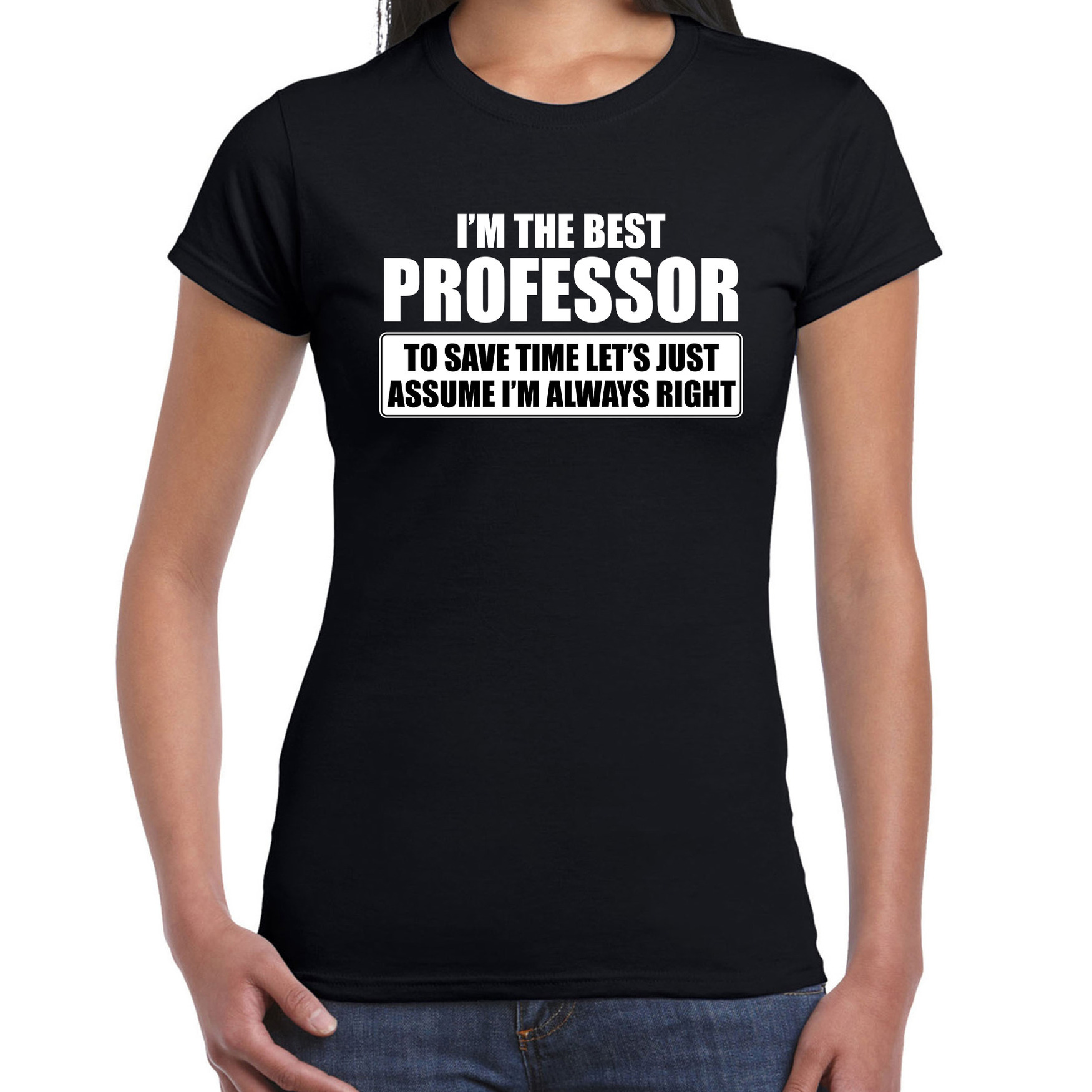 I'm the best professor t-shirt zwart dames De beste professor cadeau