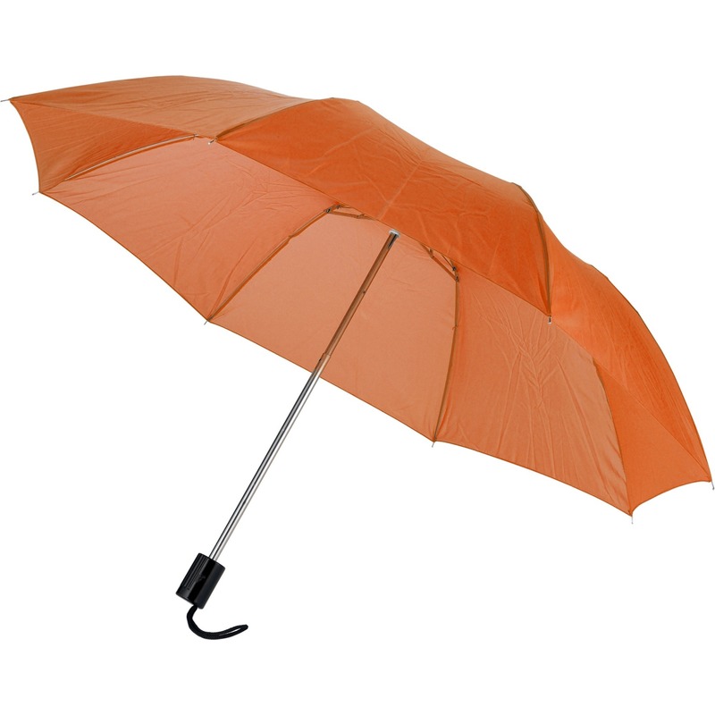 Invouwbare paraplu oranje 56 cm