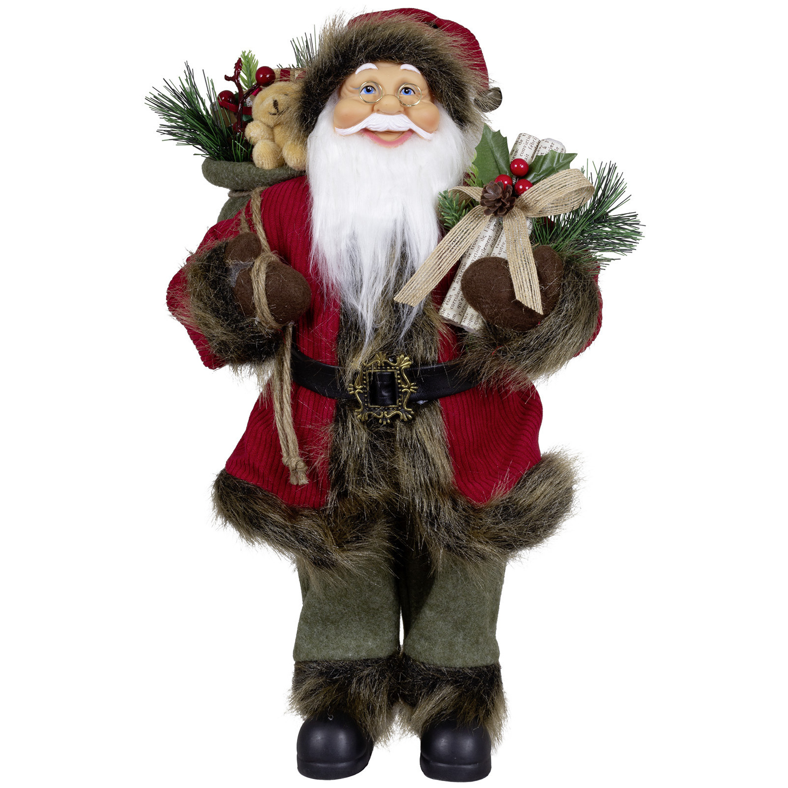 Kerstman pop Hendrik H45 cm rood staand kerst beeld -decoratie figuur