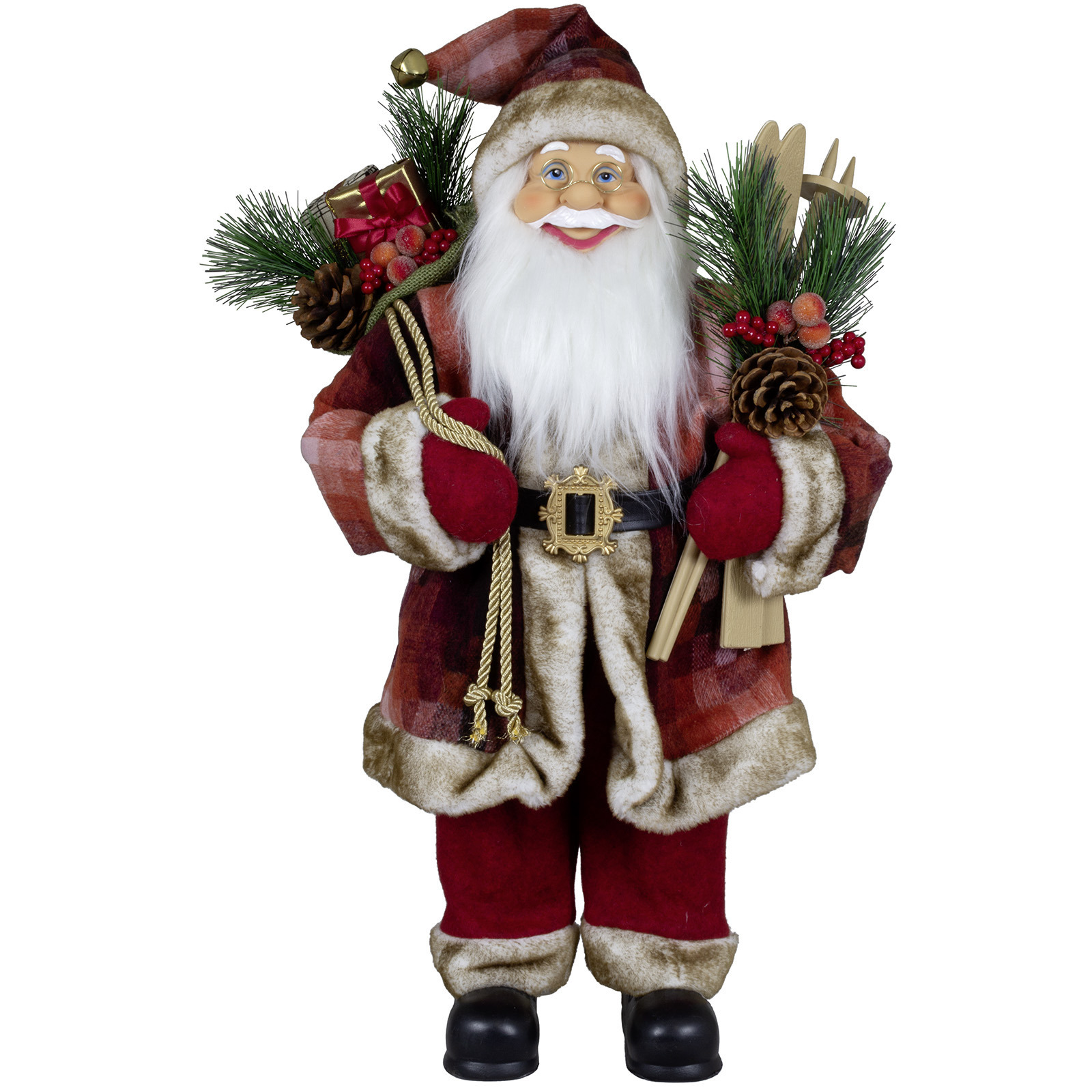 Kerstman pop Jacob H60 cm rood staand kerst beeld -decoratie figuur