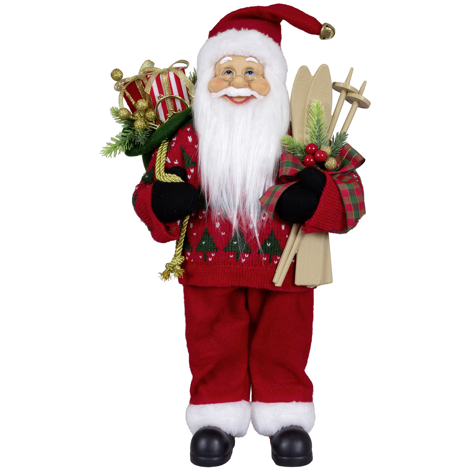Kerstman pop Martin H45 cm rood staand kerst beeld -decoratie figuur