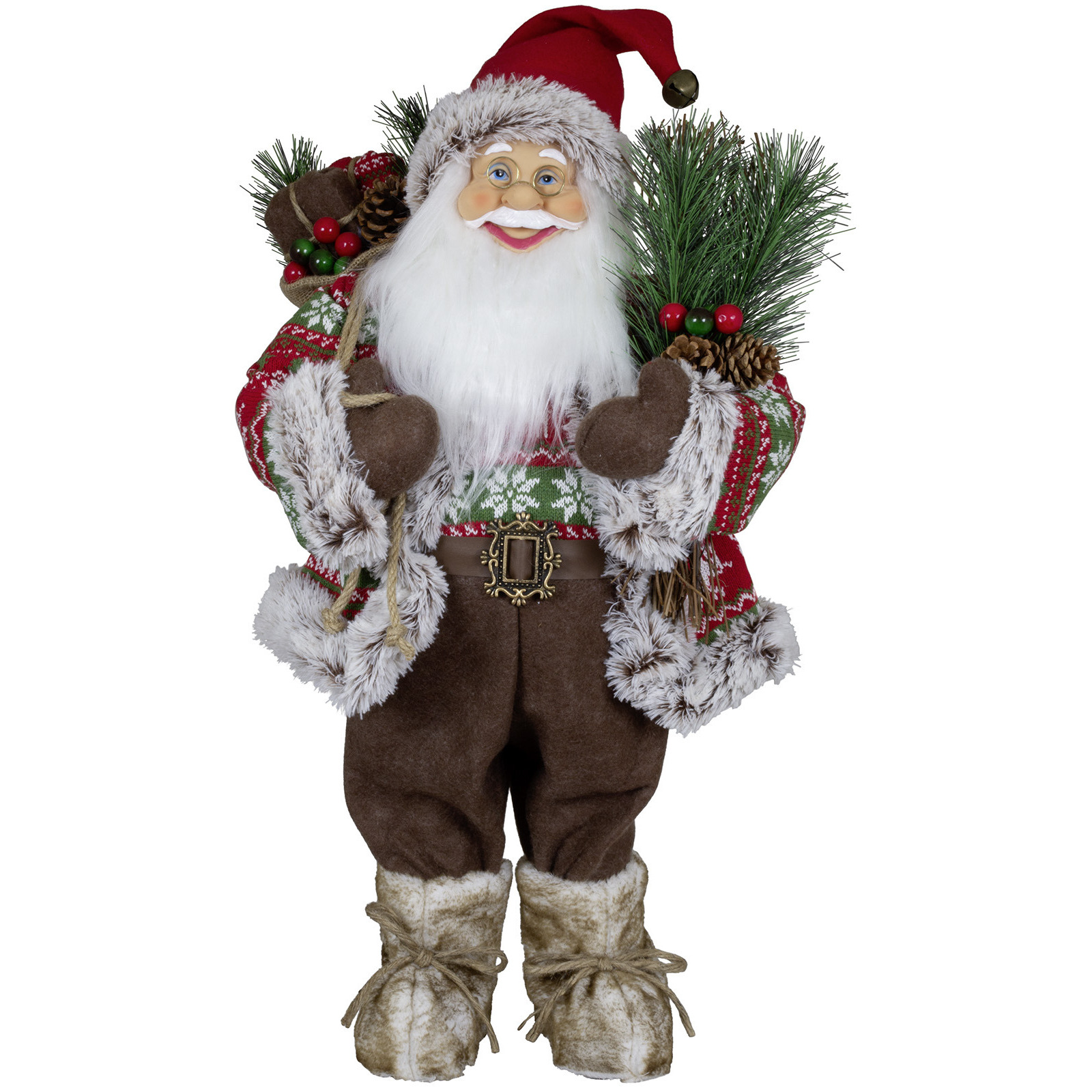 Kerstman pop Peter H60 cm rood staand kerst beeld -decoratie figuur