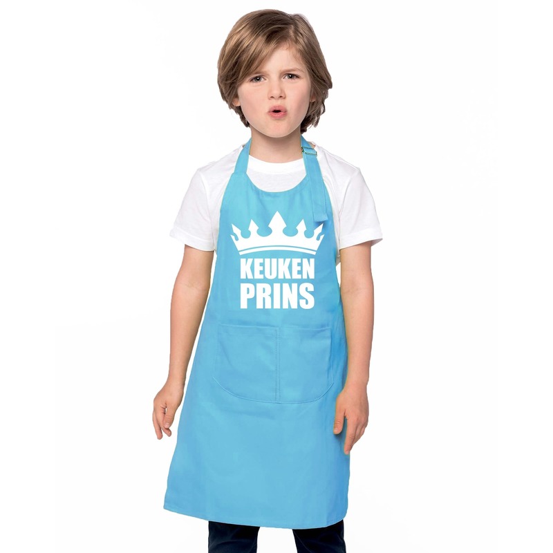 Keukenprins keukenschort blauw jongens