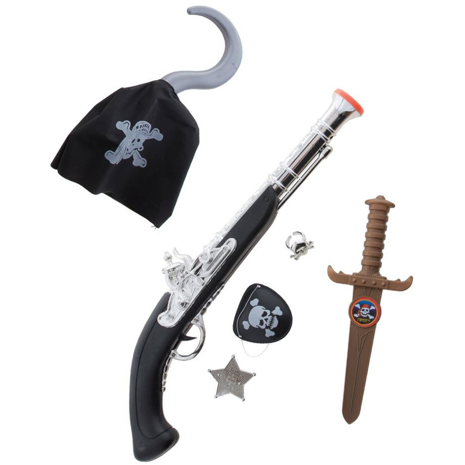 Kinderen speelgoed verkleed wapens set in Piraten stijl thema 6-delig