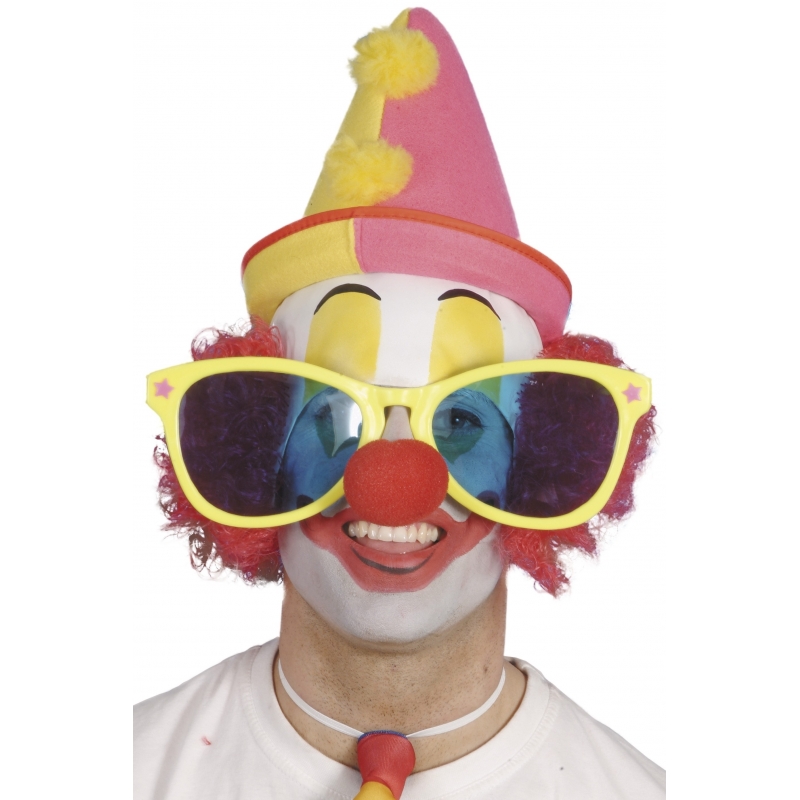 Kleurrijke grote zonnebrillen Clown