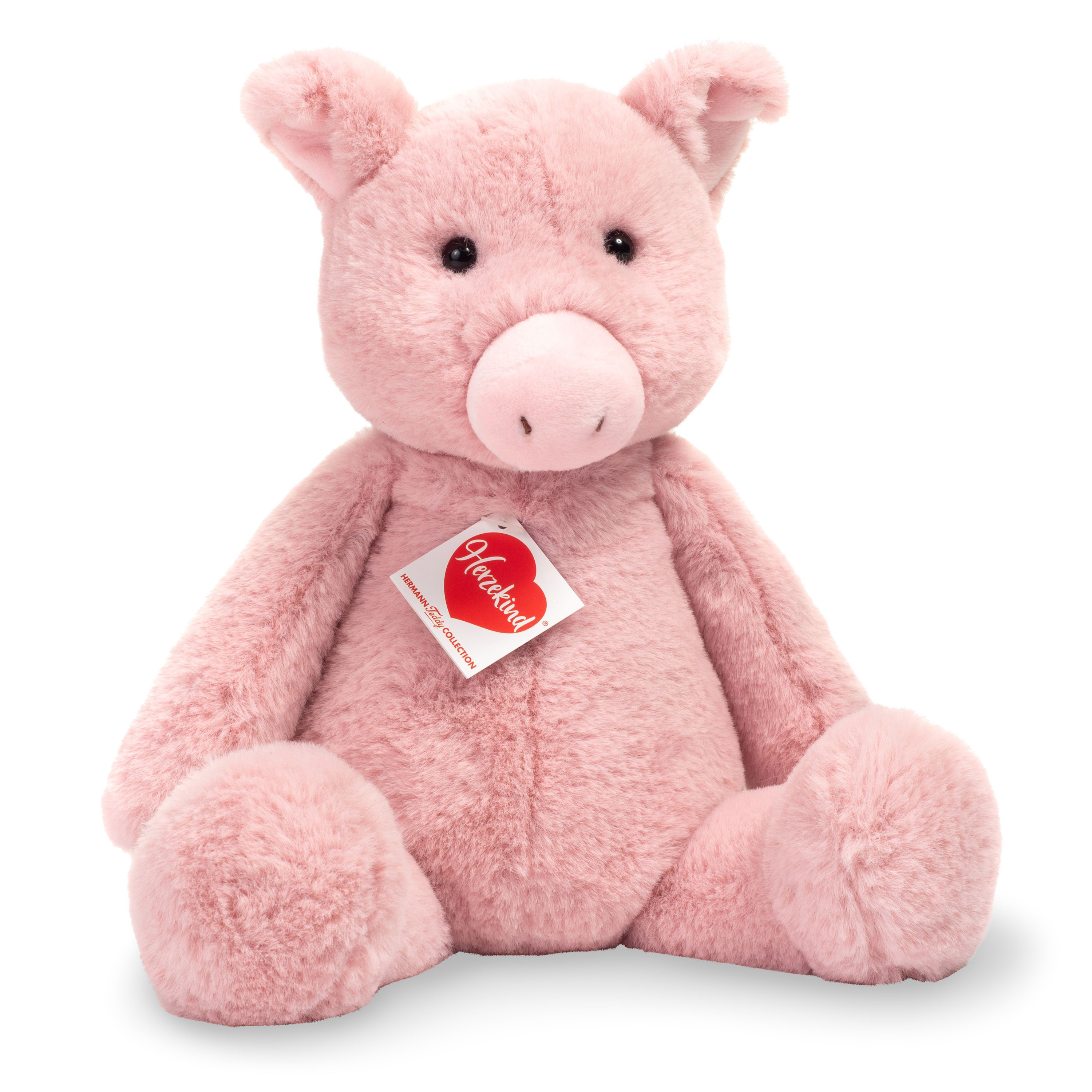 Knuffeldier varken-biggetje zachte pluche stof premium kwaliteit knuffels roze 32 cm
